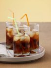 Glasses of iced tea — Stock Photo