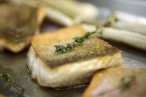 Filetto di pesce salmerino fritto — Foto stock