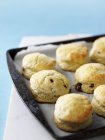 Freshly baked Raisins scones — Stock Photo