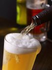 Cold Beer Pouring — Stock Photo