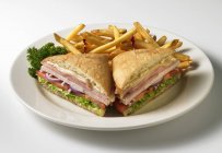 Club Sandwich on Bread — Stock Photo