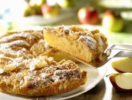 Apple cake with almonds — Stock Photo