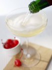 Cocktail Champagne in tavola — Foto stock