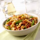 Fusilli pasta with chargrilled vegetables — Stock Photo