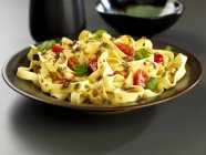 Tagliatelle pasta with coriander — Stock Photo