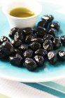 Schwarze marokkanische Oliven — Stockfoto