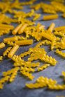 Organic spirelli and rigatoni pasta — Stock Photo