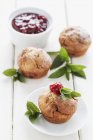 Muffins aux myrtilles et bananes — Photo de stock