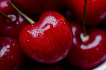 Cherries with drops of water — Stock Photo
