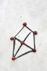 Geometric shape with cherries — Stock Photo