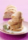 Sliced Olive and rosemary baguette — Stock Photo