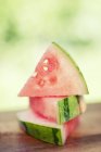 Cunhas de melancia fresca — Fotografia de Stock