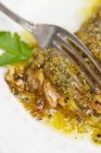 Salmon fillet with a herb crust — Stock Photo