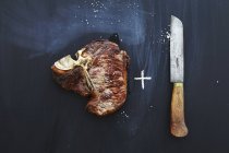 Fried T-bone steak — Stock Photo