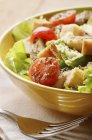 Salade de feuilles mélangées avec poulet — Photo de stock