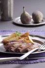 Duck breast with roasted potatoes — Stock Photo