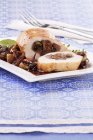 Chicken breast with fig filling — Stock Photo