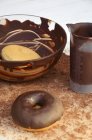 Two doughnuts with glaze — Stock Photo