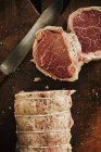 Вирізка нарізаний яловичини — стокове фото