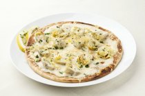 Carciofo e formaggio Pizza — Foto stock