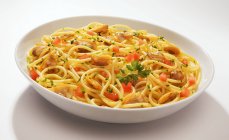 Massa de espaguete vongole — Fotografia de Stock