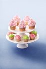 Cupcakes decorated with buttercream — Stock Photo