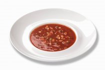 Sopa de tomate con frijoles - foto de stock