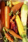 Varios tipos de zanahorias - foto de stock
