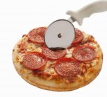Mini pizza de pepperoni - foto de stock