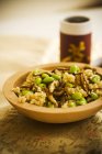 Bowl of brown rice — Stock Photo