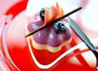Mini blueberry tartlet — Stock Photo