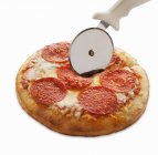 Mini pizza al salame piccante — Foto stock