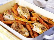 Oven-roasted chicken — Stock Photo