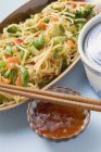 Fried noodles with vegetables — Stock Photo