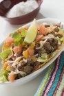 Hackfleisch Taco im Gericht — Stockfoto