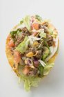Taco avec remplissage mince — Photo de stock