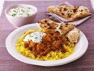 Chicken curry with rice — Stock Photo