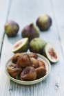 Dried and fresh figs — Stock Photo