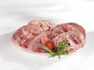 Trozos de carne cruda de pavo - foto de stock