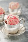 Closeup view of Turkish Delight with flaked almonds in cups — Stock Photo