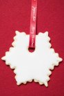 Biscuit étoile blanche pour sapin de Noël — Photo de stock