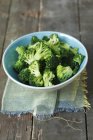 Blanched broccoli in bowl — Stock Photo