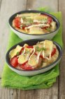Gnocchi baked with tomatoes — Stock Photo
