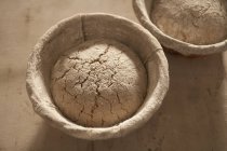 Bread in baking dish — Stock Photo