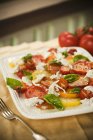 Salada caprese com tomates — Fotografia de Stock