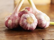 Fresh picked Garlic bulbs — Stock Photo