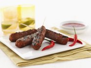 Carne picada kebabs — Fotografia de Stock