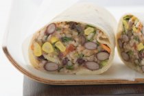 Burrito de frijol y arroz - foto de stock