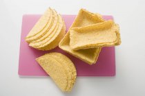 Top view of assorted Taco shells — Stock Photo