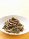 Soba noodles with sesame seeds — Stock Photo